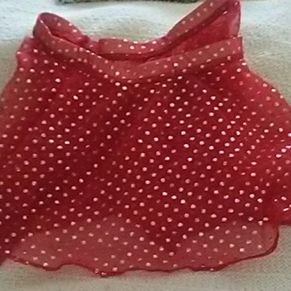 Red & silver glitter Poka Dot TuTu/ Dance. Size 4-